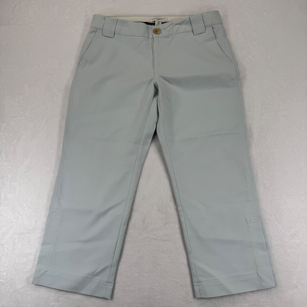 Banana Republic‎ Martin Fit Cropped Chino Pants Light Blue Stretch Womens 10